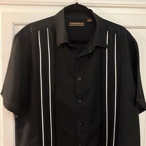Cubavera Mens short sleeved linen blend dress shirt